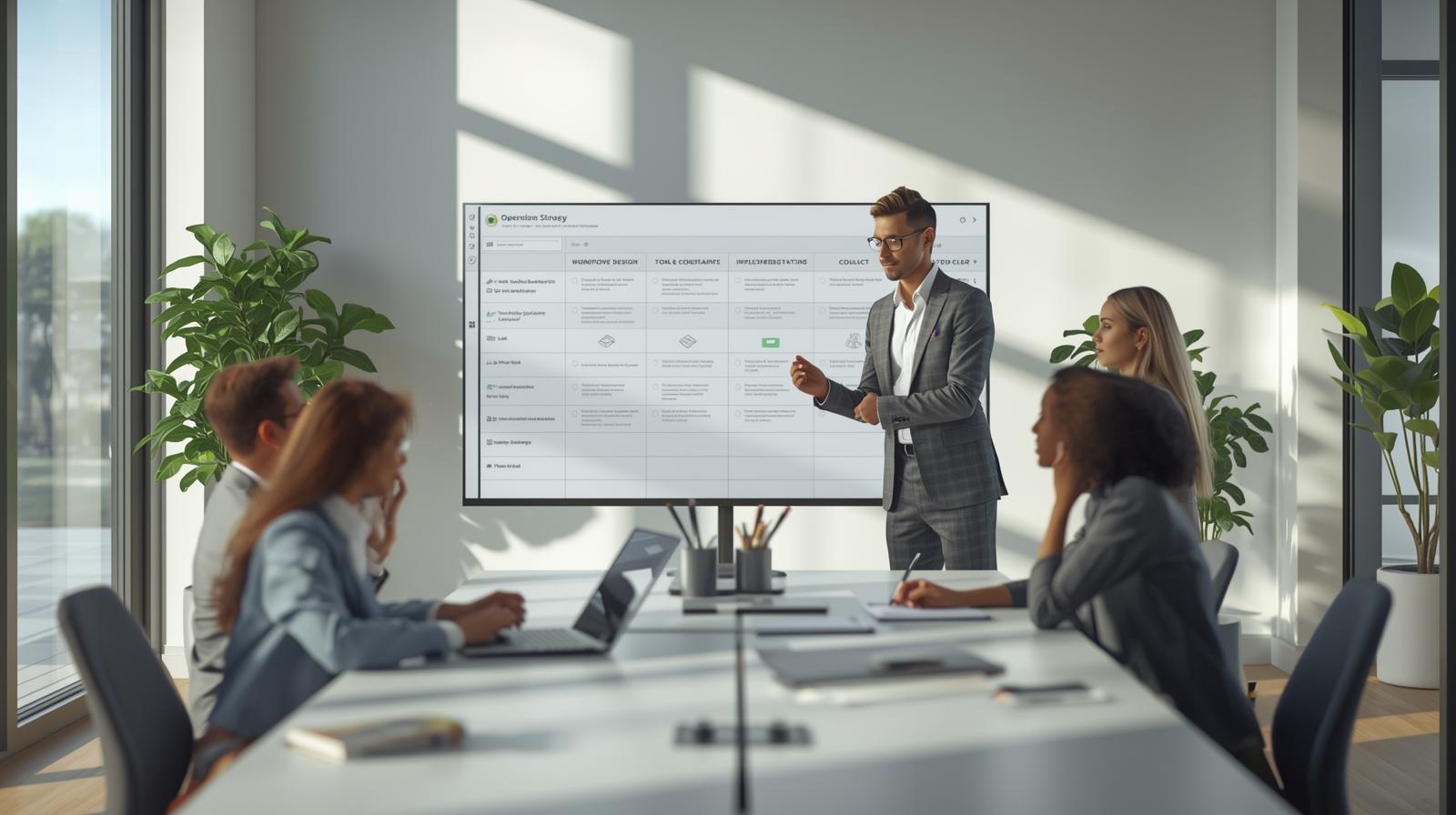 Professional consulting discussion illustration